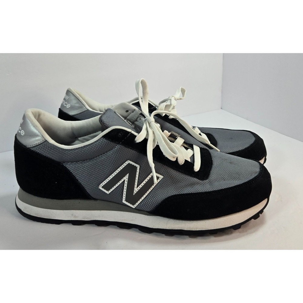 New Balance 501 Men's Sneakers Gray Black Suede Mesh Size 11 US Trail Style